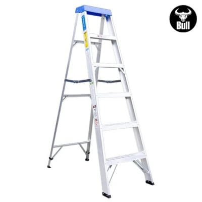 ESCALERA ALUMINIO TIJERA SIMPLE ACCESO 6 PASOS 90KG 1.83M ATS90-6III AMERICAN BULL
