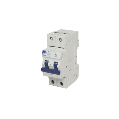 INTERRUPTOR TERMOMAGNETICO 2X2A 10KA 240/415V TIPO C DIN CSMBS2C2 CONTROL SWITCHGEAR