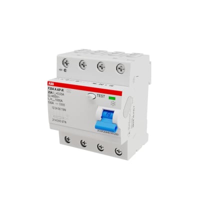 INTERRUPTOR DIFERENCIAL SUPERINMUNIZADO.4X25A 30MA A APR 2CSF204401R1250 ABB