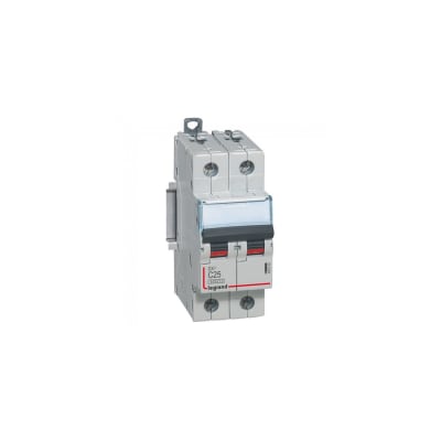 INTERRUPTOR TERMOMAGNETICO 2X25A 10KA 230/400V TIPO C DIN 407802 LEGRAND