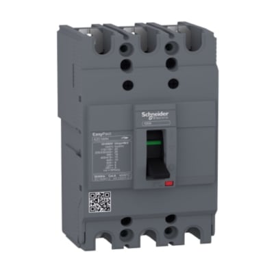 INTERRUPTOR TERMOMAGNETICO FIJO 3X80A 25/18/10KA 240/380/440V EZC100 EZC100N3080 SCHNEIDER ELECTRIC