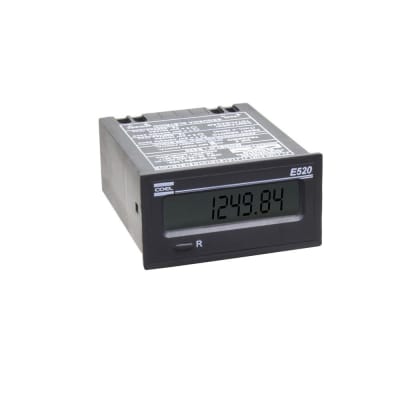 CONTADOR DE IMPULSOS C/HOROMETRO 28X53MM 12/220VAC/CC 8 DIGITOS E-520/15 COEL