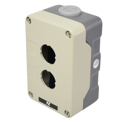 CAJA VACIA METALICA PARA PULSADOR DE 2 ORIFICIOS 22MM RC-2M TC