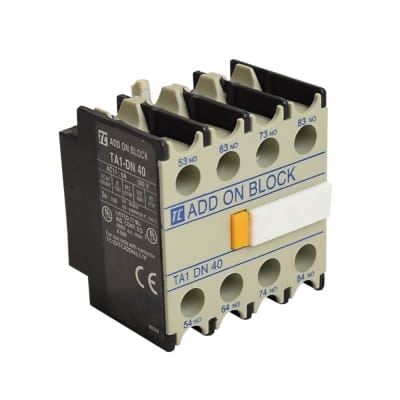 BLOCK DE CONTACTO AUXILIAR FRONTAL 4NA PARA CONTACTOR TA1-DN40 TC