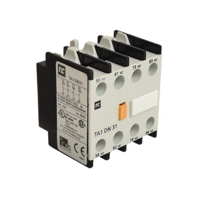BLOCK DE CONTACTO AUXILIAR FRONTAL 3NA+1NC PARA CONTACTOR TA1-DN31 TC