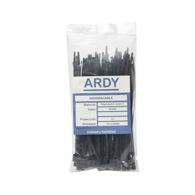 AMARRACABLE NEGRO 1020X9.0MM X100UND UV GT-1020HD-UV ARDY