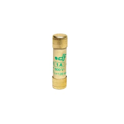 FUSIBLE CARTUCHO 10X38MM INDICADOR AM 1A 500VAC 120KA 440001 DF