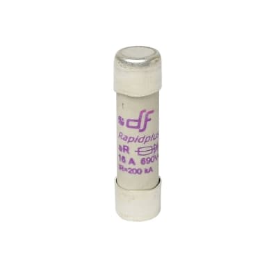 FUSIBLE CARTUCHO 10X38MM ULTRA RAPIDO 16A 600VAC 100KA AR 491135 DF