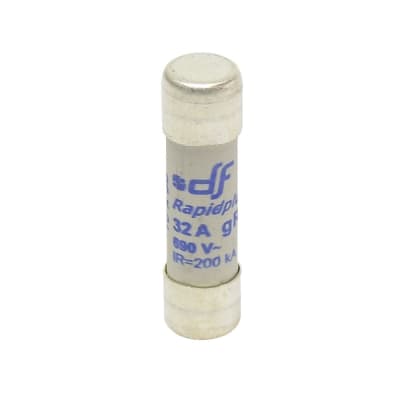 FUSIBLE CARTUCHO 10X38MM ULTRA RAPIDO 32A 600VAC 100KA GR 492011 DF