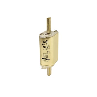 FUSIBLE NH-0 125AX500VAC ICC:120KA C/INDICADOR FALLA GL-GG 381170 DF