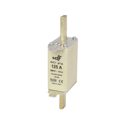 FUSIBLE NH-I 125AX500VAC ICC:120KA C/INDICADOR FALLA GL-GG 381250 DF
