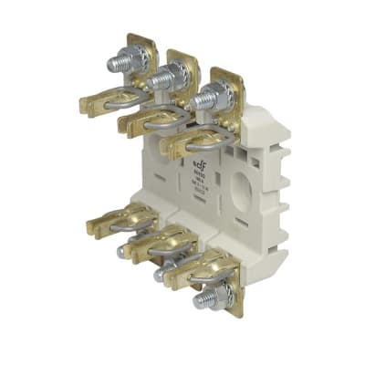 BASE PORTAFUSIBLE TRIPOLAR DE POLIESTER FIJO DIN NH-00 690VAC 353102 DF