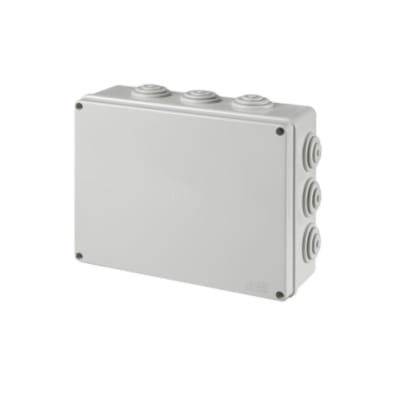 CAJA DE DERIVACION PVC 190X140X70MM CON 10 PASACABLES PG29 IP55 685.007 SCAME