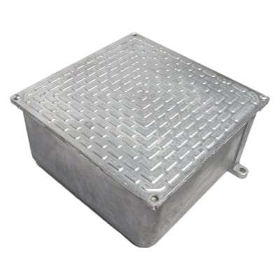 CAJA DE DERIVACION ALUMINIO 100X100X60MM IP65 CON TAPA 56123/001 TRAMONTINA
