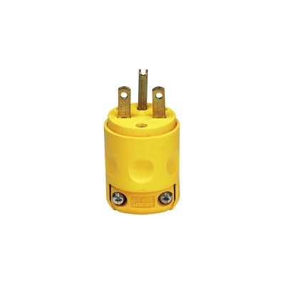 ENCHUFE PLANO 2X15A+T 250V NEMA 6-15P PVC AMARILLO 615PV LEVITON