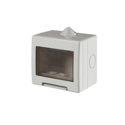 CAJA PARA ADOSAR 3 MODULO CON TAPA TRANSPARENTE SIN ADAPTADOR UNIBOX IP55 136.5123 SCAME