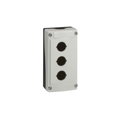 CAJA VACIA D/TERMOPLASTICO PARA PULSADOR DE 3 ORIFICIOS 22MM IP66 24203 LEGRAND