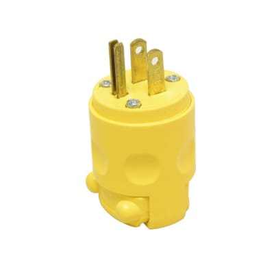 ENCHUFE PLANO 2X15A+T 125/250V NEMA 5-15P PVC AMARILLO 515PV LEVITON