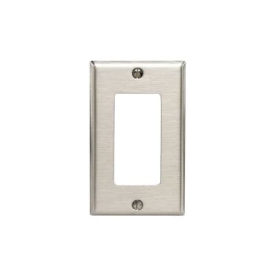 PLACA DECORA (1 GANG) DE ACERO INOXIDABLE 84401-40 LEVITON
