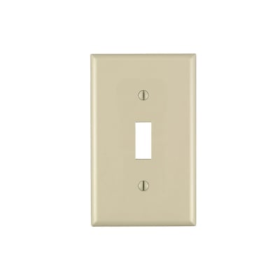 PLACA PARA 1 INTERRUPTOR PALANCA DE NYLON MARFIL 80701-I LEVITON