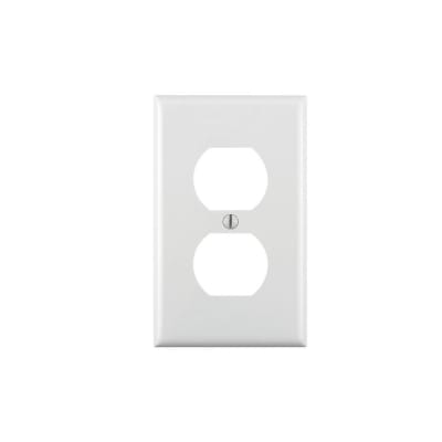 PLACA PARA TOMACORRIENTE DOBLE DE NYLON BLANCO 80703-W LEVITON