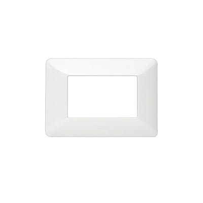 PLACA DE TECNOPOLIMERO 3 MODULOS C/SOPORTE PLASTICO BLANCO MATIX AM503S/3BN BTICINO