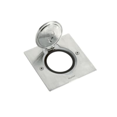 CAJA DE PISO DE 2 MODULOS DE ACERO INOXIDABLE CUADRADA MOSAIC 89700 LEGRAND