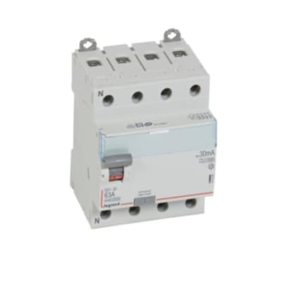 INTERRUPTOR DIFERENCIAL 4X63A 30MA 230VAC 2 MODULOS DIN DX3-ID 411696 LEGRAND