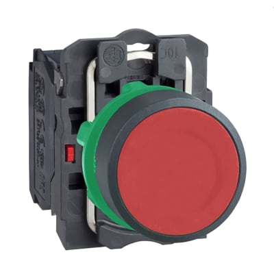 PULSADOR NO LUMINOSO RASANTE ROJO 22MM 1NC IP66 XB5AA42 SCHNEIDER ELECTRIC