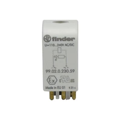 MODULO LED 110-240VAC/DC PARA SERIES: 909294959697 9902023059 FINDER