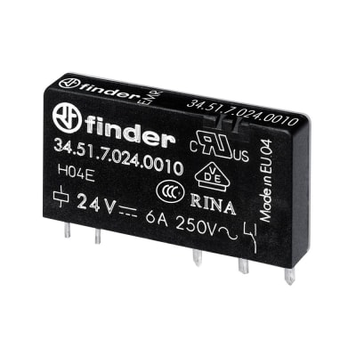 MINI RELE 24DC 1NA/NC 6A 250V 345170240010 FINDER