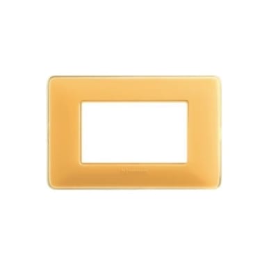 PLACA DE TECNOPOLIMERO 3 MODULOS AMBAR MATIX AM4803CAB BTICINO