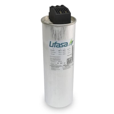 CONDENSADOR PARA FACTOR DE POTENCIA TUBULAR 15KVAR 480V POLB48150ZHD LIFASA