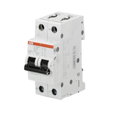 INTERRUPTOR TERMOMAGNETICO 2X4A 25/10KA 220DC/440AC/DC TIPO C DIN 2CDS272061R0044 ABB
