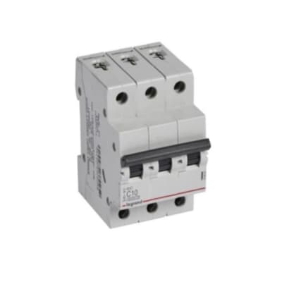 INTERRUPTOR TERMOMAGNETICO 3X10A 10/6KA 230/440V C DIN RX3 419882 LEGRAND