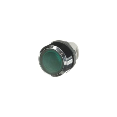 CABEZA PARA PULSADOR LUMINOSO RASANTE VERDE 22MM PLASTICO CROMADO 1SFA611100R3102 ABB