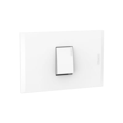PULSADOR UNIPOLAR 10A 250V 1 MODULO BLANCO C/PLACA BLANCA MODUS STYLE AH2102EB BTICINO