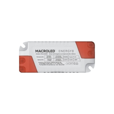 KIT DE EMERGENCIA P/DOWNLIGHT DE 6-24W 90MIN C/PULSADOR PEC6-24DRB MACROLED