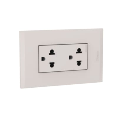 TOMACORRIENTE DUPLEX 2X16A+T 250V UNIV. ARENA PLACA ARENA MODUS 4 AH2212TREH BTICINO