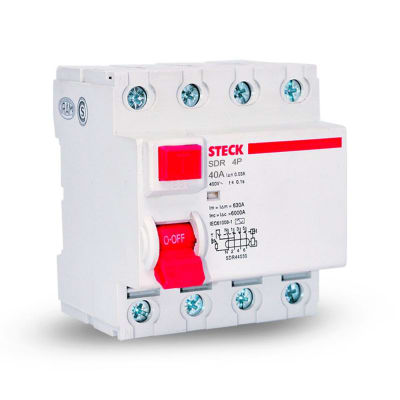 INTERRUPTOR DIFERENCIAL 4X40A 30MA 230/400VAC CURVA A SDR44030A STECK