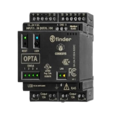 MINI PLC BASICO 8 ENTRADAS Y 4 SALIDAS 12/24VDC USB-C ETHERNET ARDUINO 8A0490248300 FINDER