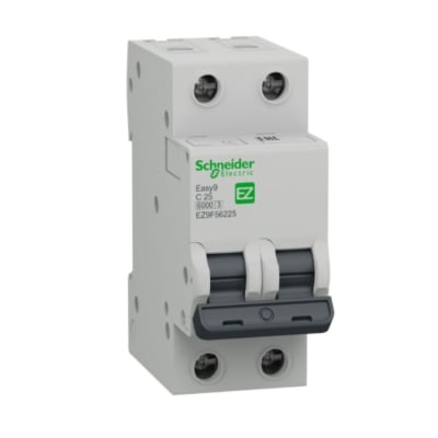 INTERRUPTOR TERMOMAGNETICO 2X25A 10KA/6KA 240/480VAC EZ9F56225 SCHNEIDER ELECTRIC