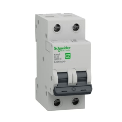 INTERRUPTOR TERMOMAGNETICO 2X40A 10KA/6KA 240/480VAC EZ9F56240 SCHNEIDER ELECTRIC