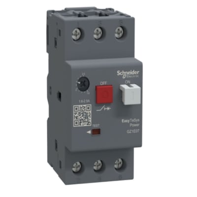 GUARDAMOTOR REGULABLE 1.6-2.5A 3P 100KA 415VAC GZ1E07 SCHNEIDER ELECTRIC