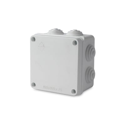 CAJA DE DERIVACION PVC CON CONO 10X10X7CM TKL