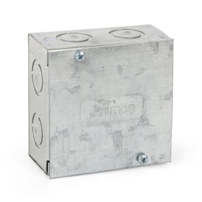 CAJA DE PASO METALICA LIVIANA 4X4X2'' PLATA JORMEN