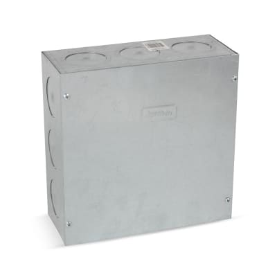 CAJA DE PASO METALICA LIVIANA 10X10X4'' PLATA 0.9MM JORMEN