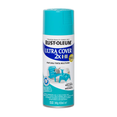 SPRAY ULTRA COVER TURQUESA BRILLANTE 340 GRAMOS ULTRA COVER