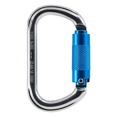 CARABINERO ALUMINIO APERTURA 18MM DOBLE SEGURO N-282 5000LBS(23KN) YOKE