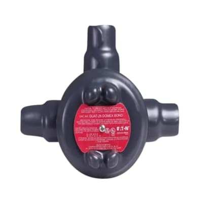 CAJA REDONDA TIPO GUAT AL. 2'' COVER Ø5'' REVESTIDA DE PVC NEMA 7 CL1 DIV1&2 UL DOMEX BOND ROJO